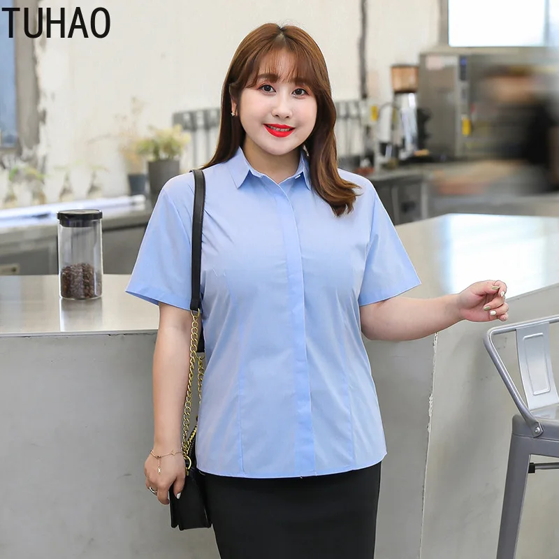 Фото TUHAO 10XL 9XL 8XL 7XL 6XL размера плюс рабочая одежда блузка для женщин большие размеры