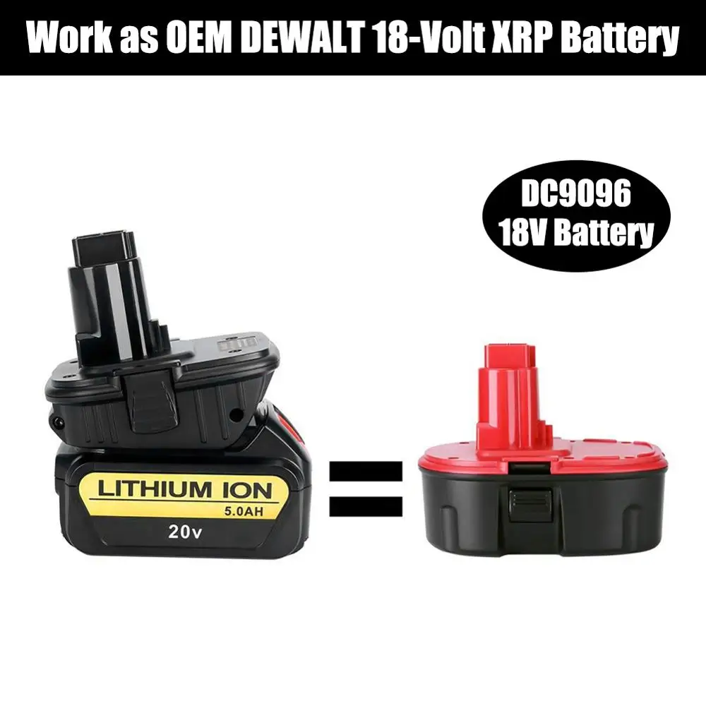DCA1820 Adapter Converter for DEWALT 18V Tools 20V Max Lithium Ion Battery Power Bank Function Compatible Home Charger
DCA1820 Adapter Converter for DEWALT 18V Tools 20V Max Lithium Ion Battery Power Bank Function Compatible Home Charger