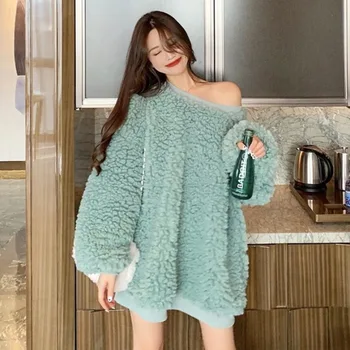 Women Sweater 2020 Spring And Winter Shoulder Loose Wool Loose Casual Pullover Sexy Female Sweater
Women Sweater 2020 Spring And Winter Shoulder Loose Wool Loose Casual Pullover Sexy Female Sweater
