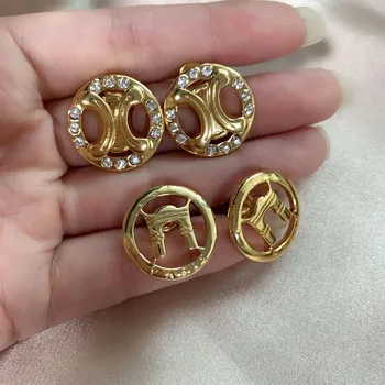 2020 New Celi round Arc De Triomphe Diamond Ear Stud Brass Plated 18K Gold Simple All-match Anti-Allergy Earrings 
2020 New Celi round Arc De Triomphe Diamond Ear Stud Brass Plated 18K Gold Simple All-match Anti-Allergy Earrings