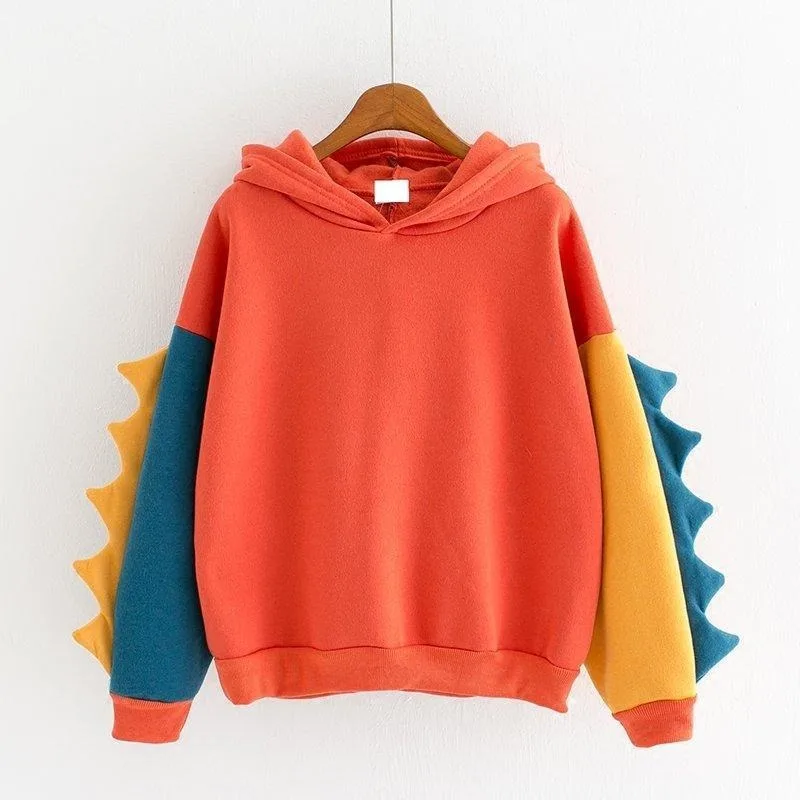 2020 Irregular Dinosaur Contrasting Color Hooded Long Sleeve Sweatshirt Autumn is cute and fun kawaii clothes
2020 Irregular Dinosaur Contrasting Color Hooded Long Sleeve Sweatshirt Autumn is cute and fun kawaii clothes