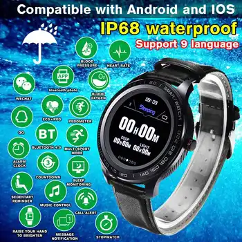 L9 Men Smart Watch Full Round Multi-Touchable ECG+PPG Smartwatch IP68 Sport Watches for bluetooth 4.0 Reminder for Android/IOS
L9 Men Smart Watch Full Round Multi-Touchable ECG+PPG Smartwatch IP68 Sport Watches for bluetooth 4.0 Reminder for Android/IOS