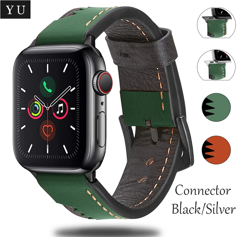 Новый крокодил зубы pattern кожаный ремешок для наручных часов Apple Watch 38/40/42/44 мм