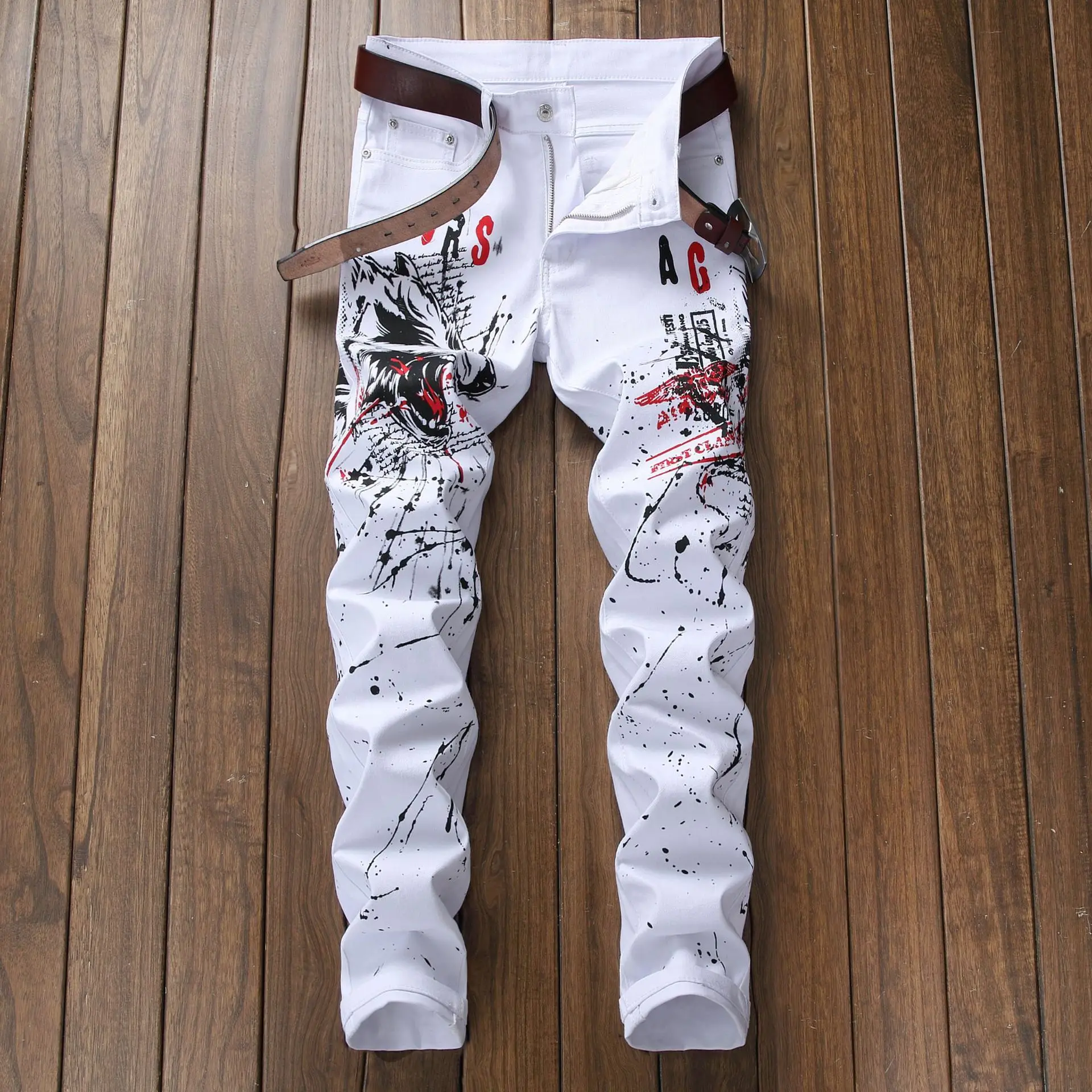 Spring And Summer New Style Youth Elasticity Cool Wolf Totem Trousers Wolf Head Pattern Cotton Elastic Slim Fit pencil pants Tro
Spring And Summer New Style Youth Elasticity Cool Wolf Totem Trousers Wolf Head Pattern Cotton Elastic Slim Fit pencil pants Tro