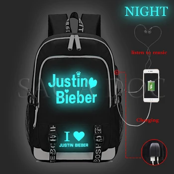 Mochila Justin Bieber Backpack Bookbag Women Glowing Back Pack USB Charge Laptop Backpack Men School Bags Travel Backpack Kids 
Mochila Justin Bieber Backpack Bookbag Women Glowing Back Pack USB Charge Laptop Backpack Men School Bags Travel Backpack Kids