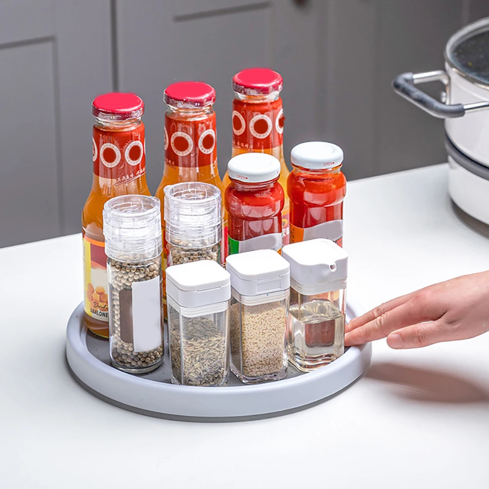 

Household Shelf Degree Rotation Seasoning Storage Rack Drink Organizer Holder Pull-Out Drawer Spice Jar Condiment Bottles Tray