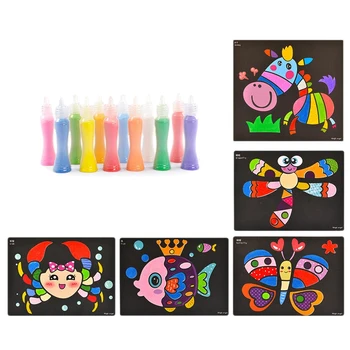 Children's Sand Painting Toy Suit 12 Color Bottles DIY Cartoon Sand Painting Toy Kids Arts and Crafts Toys Kids Gift
Children's Sand Painting Toy Suit 12 Color Bottles DIY Cartoon Sand Painting Toy Kids Arts and Crafts Toys Kids Gift