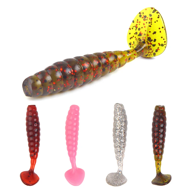 10 pieces/batch 1.3g / 4cm T-tail soft insect bait 4 colors bionic lure bait artificial silicone soft bait
10 pieces/batch 1.3g / 4cm T-tail soft insect bait 4 colors bionic lure bait artificial silicone soft bait