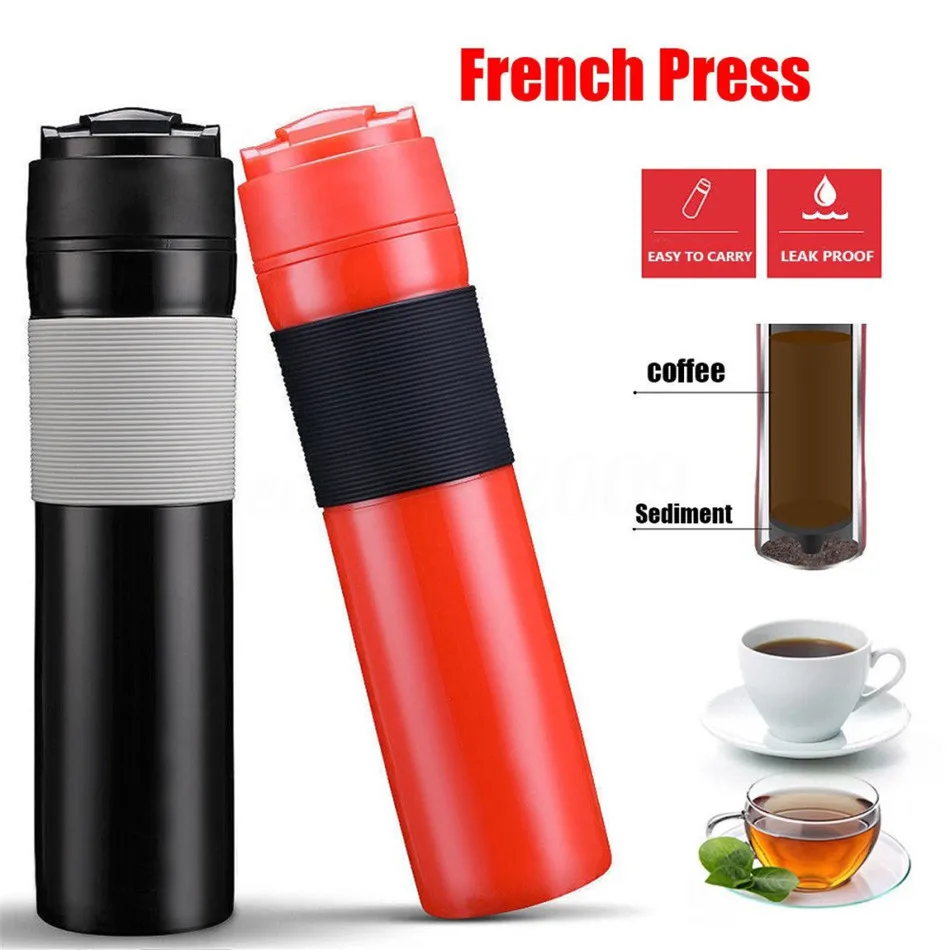 SEAAN French Coffee Press Portable Coffee Pressure Bottle Teapot Coffee Drinking Water Cup Black Red French Press Coffee Maker
SEAAN French Coffee Press Portable Coffee Pressure Bottle Teapot Coffee Drinking Water Cup Black Red French Press Coffee Maker