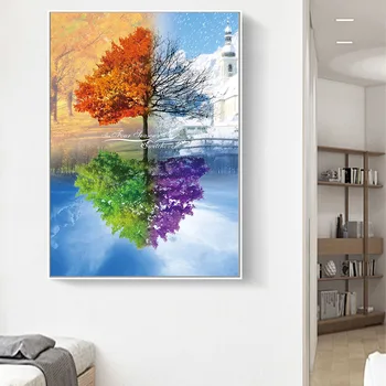 The Four Seasons Switchover Landscape Canvas Painting Cuadros Posters and Prints HD Printed Wall Art Pictures for Living Room
The Four Seasons Switchover Landscape Canvas Painting Cuadros Posters and Prints HD Printed Wall Art Pictures for Living Room