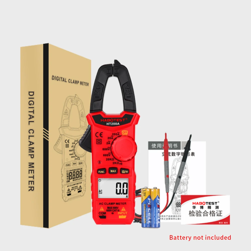 Habotest HT200A Mini Digital Digital Multimeter Clamp Meters Clampmeter Clamp Meter
Habotest HT200A Mini Digital Digital Multimeter Clamp Meters Clampmeter Clamp Meter