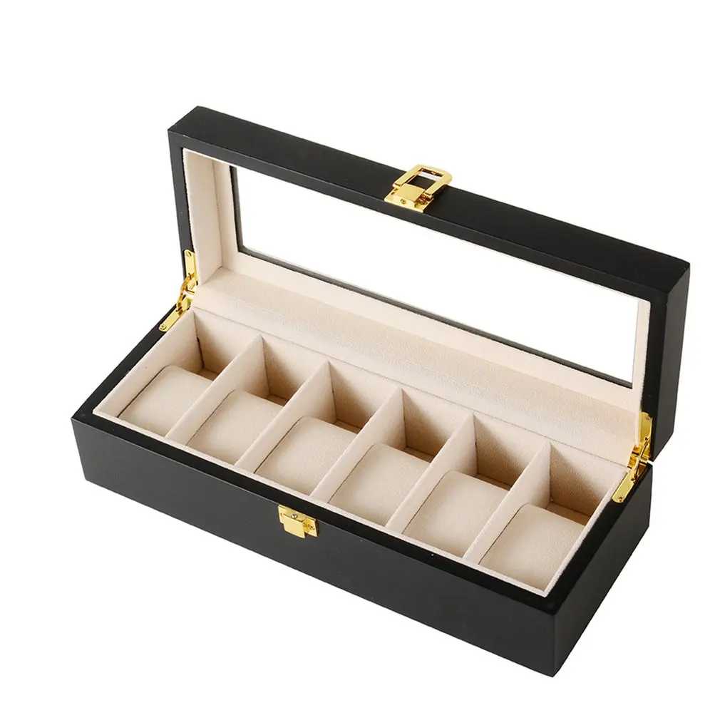 Leather/Wood Ring Necklace Jewelry Storage Organizer Container Casket Display Grids Watch Box Winder Classic Packaging Holder | Наручные