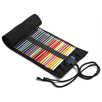 Black Large Capacity Roll Up Pencil Cases Bags Canvas Fabric Pen Box Pouch Case School Office Stationary Supplies
Black Large Capacity Roll Up Pencil Cases Bags Canvas Fabric Pen Box Pouch Case School Office Stationary Supplies