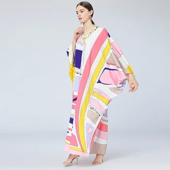 SuperAen 2020 Autumn New Loose Plus-sized Robe Women V-neck Contrasting Color Bat Sleeve Abstract Floral Printed Dresses
SuperAen 2020 Autumn New Loose Plus-sized Robe Women V-neck Contrasting Color Bat Sleeve Abstract Floral Printed Dresses