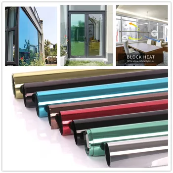 SUNICE Multi-color Window Tint Mirrored Window Film Solar Tint Reflective One way Mirror Glass Sticker 50cmx600cm(20inchX16.5ft)
SUNICE Multi-color Window Tint Mirrored Window Film Solar Tint Reflective One way Mirror Glass Sticker 50cmx600cm(20inchX16.5ft)