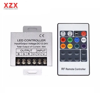 DC12-24V 36A 360W RF Remote RGB Led Controller With 20keys Remote Controller For 3528 5050 RGB Led Strip Lights
DC12-24V 36A 360W RF Remote RGB Led Controller With 20keys Remote Controller For 3528 5050 RGB Led Strip Lights