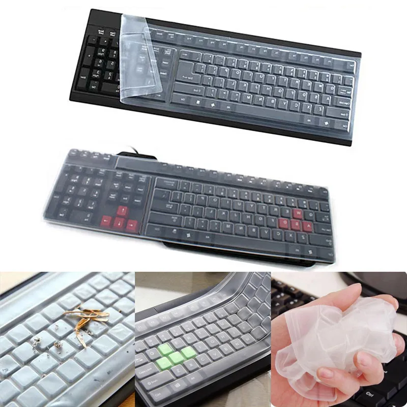 HOT Universal Silicone Desktop Computer Keyboard Cover Skin Protector Film Cover 1pc
HOT Universal Silicone Desktop Computer Keyboard Cover Skin Protector Film Cover 1pc
