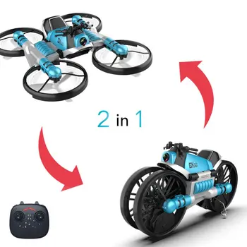 Four-axis Remote Control Land and Air 2.4G Neutral / 2-in-1 remote-control deformed motorcycle folding quadcopter
Four-axis Remote Control Land and Air 2.4G Neutral / 2-in-1 remote-control deformed motorcycle folding quadcopter