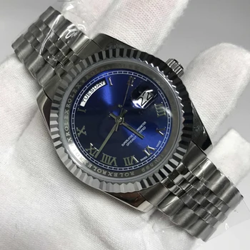 wholesale top Blue dial good quality watch Men 40mm automatic mechanical sweeping movement luxury brand Watches day-date 
wholesale top Blue dial good quality watch Men 40mm automatic mechanical sweeping movement luxury brand Watches day-date