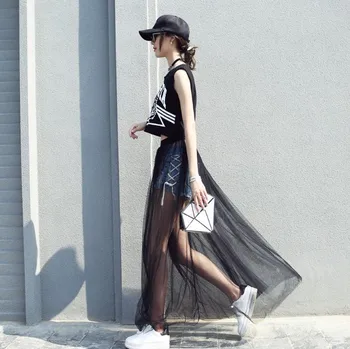 Ultrathin Xia Perspective Gauze Half-body Skirt Woman Monolayer Rendering High Waist Longuette Woman Mesh Skirt
Ultrathin Xia Perspective Gauze Half-body Skirt Woman Monolayer Rendering High Waist Longuette Woman Mesh Skirt