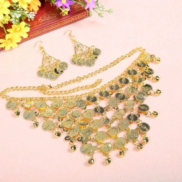 Belly Dance Jewellery Costume Set Coin Necklace & 2 Earrings Jewelry Dancing 2017 HOT
Belly Dance Jewellery Costume Set Coin Necklace & 2 Earrings Jewelry Dancing 2017 HOT