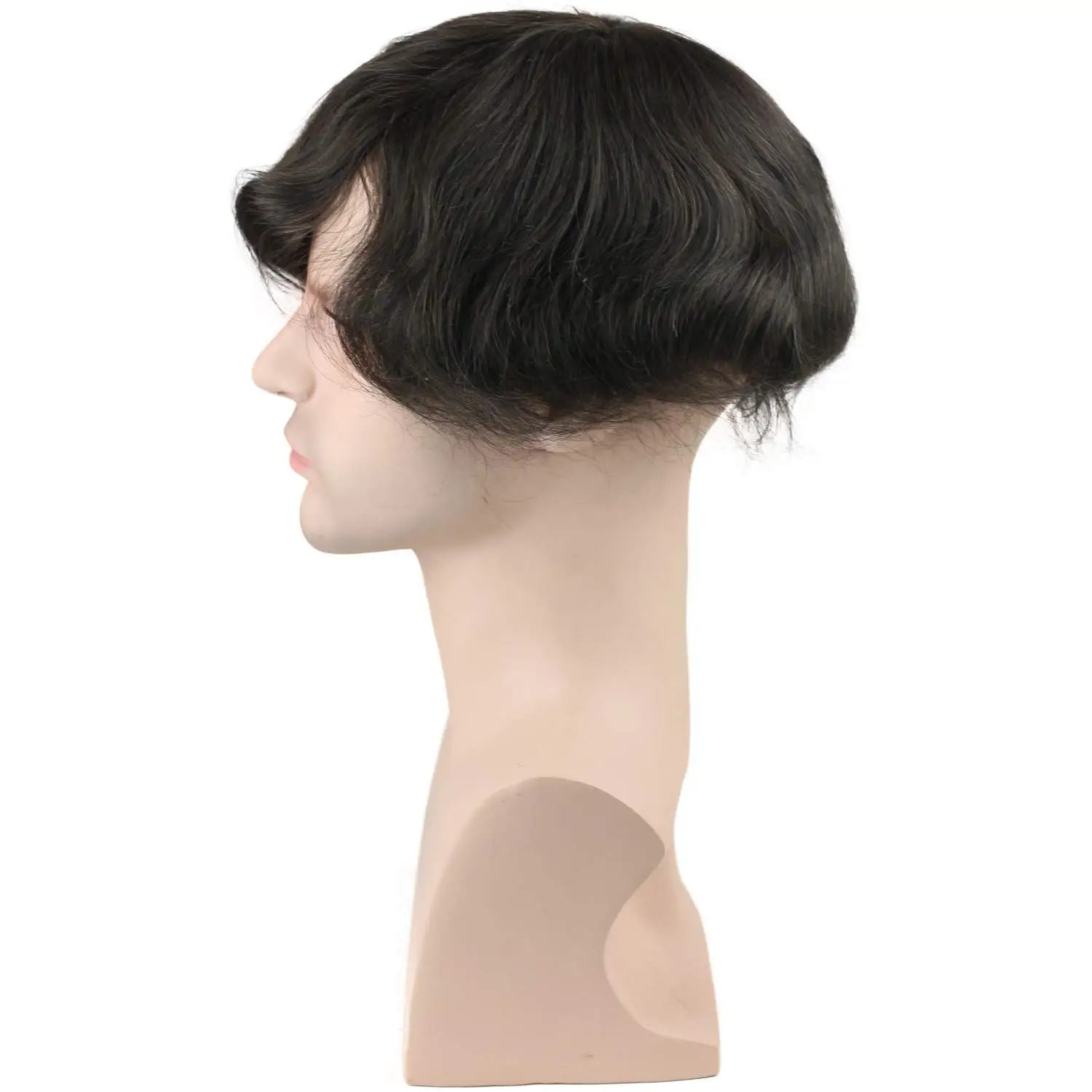Replacement for Men Thin Skin Toupee Mono Lace Top Men's Hair Pieces Replacement System #3 Dark Brown Color Human Hair Toupee