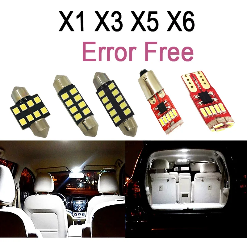 100% Perfect White Error Free Canbus LED bulb interior map dome light Kit for BMW X1 E84 X3 E83 F25 X5 E53 E70 X6 E71 (00-15)
100% Perfect White Error Free Canbus LED bulb interior map dome light Kit for BMW X1 E84 X3 E83 F25 X5 E53 E70 X6 E71 (00-15)