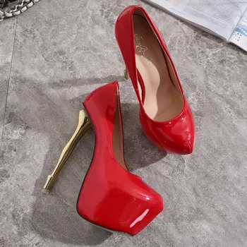 2020 new Women Sexy Extreme 16cm High Heels Scarpins red prom Party dress Pumps Lady Fetish Valentine Wedding 6cm Platform Shoes 
2020 new Women Sexy Extreme 16cm High Heels Scarpins red prom Party dress Pumps Lady Fetish Valentine Wedding 6cm Platform Shoes
