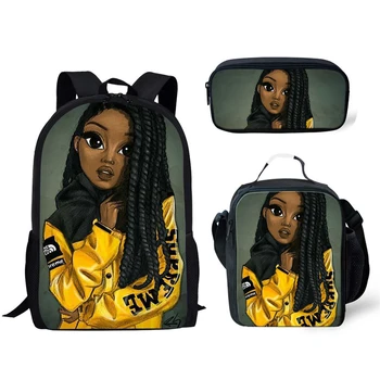 Art Black Girls Print School Bags Set Bookbags for Teenage Boys 3pcs/set Primary Backpack with Lunch Box Pencil Bags
Art Black Girls Print School Bags Set Bookbags for Teenage Boys 3pcs/set Primary Backpack with Lunch Box Pencil Bags