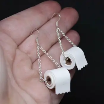 2020 Dangle Drop Funny Earrings Roll Paper 3D Tissue Geometric Drop Earrings Creative Paper Towel Toilet Paper Earrings women
2020 Dangle Drop Funny Earrings Roll Paper 3D Tissue Geometric Drop Earrings Creative Paper Towel Toilet Paper Earrings women