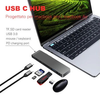 Lungfish USB C HUB 6 in 1 Type C Thunderbolt 3 Adapter USB-C Docking Dongle PD USB 3.0 SD TF Card Reader for MacBook Pro Air
Lungfish USB C HUB 6 in 1 Type C Thunderbolt 3 Adapter USB-C Docking Dongle PD USB 3.0 SD TF Card Reader for MacBook Pro Air