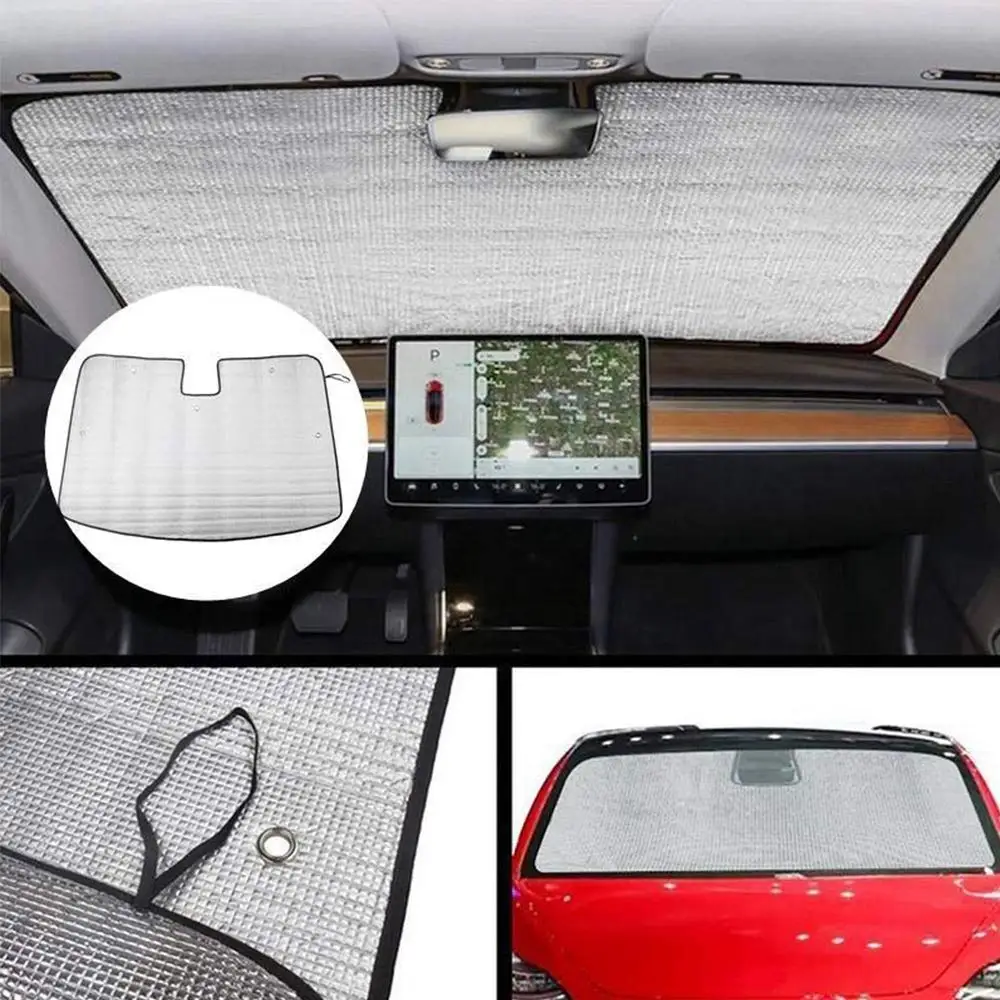 For Tesla Model 3 Foldable Uv Ray Reflector Auto Front Window Sun Shade Visor Shield Cover Windshield Sunshade Keep Vehicle Cool
For Tesla Model 3 Foldable Uv Ray Reflector Auto Front Window Sun Shade Visor Shield Cover Windshield Sunshade Keep Vehicle Cool