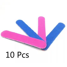 10 ピース/ロットプロフェッショナルネイルファイルサンドペーパー細身三日月グリットバッファ人工爪のヒント使い捨てキューティクルリムーバー(China)