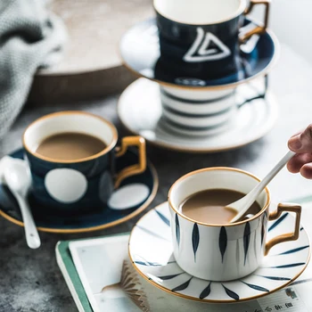 Japanese Style Luxury Ceramic Cup Novelty Breakfast Coffee Mug Snack Dish Set Simple English Afternoon Tea Cup with Spoon
Japanese Style Luxury Ceramic Cup Novelty Breakfast Coffee Mug Snack Dish Set Simple English Afternoon Tea Cup with Spoon