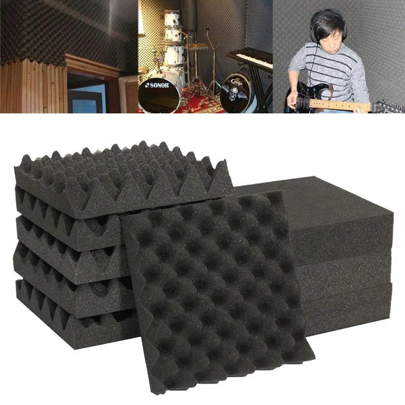 25X25X5CM Soundproofing Foam Acoustic Foam Sound Treatment Studio Room Absorption Wedge Tiles Polyurethane Noise Insulation
25X25X5CM Soundproofing Foam Acoustic Foam Sound Treatment Studio Room Absorption Wedge Tiles Polyurethane Noise Insulation