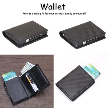 Hasp Men Credit Card Holder RFID Blocking PU Leather Automatic Business ID Card Holder Aluminum Metal Men Wallet Purse for Cards
Hasp Men Credit Card Holder RFID Blocking PU Leather Automatic Business ID Card Holder Aluminum Metal Men Wallet Purse for Cards