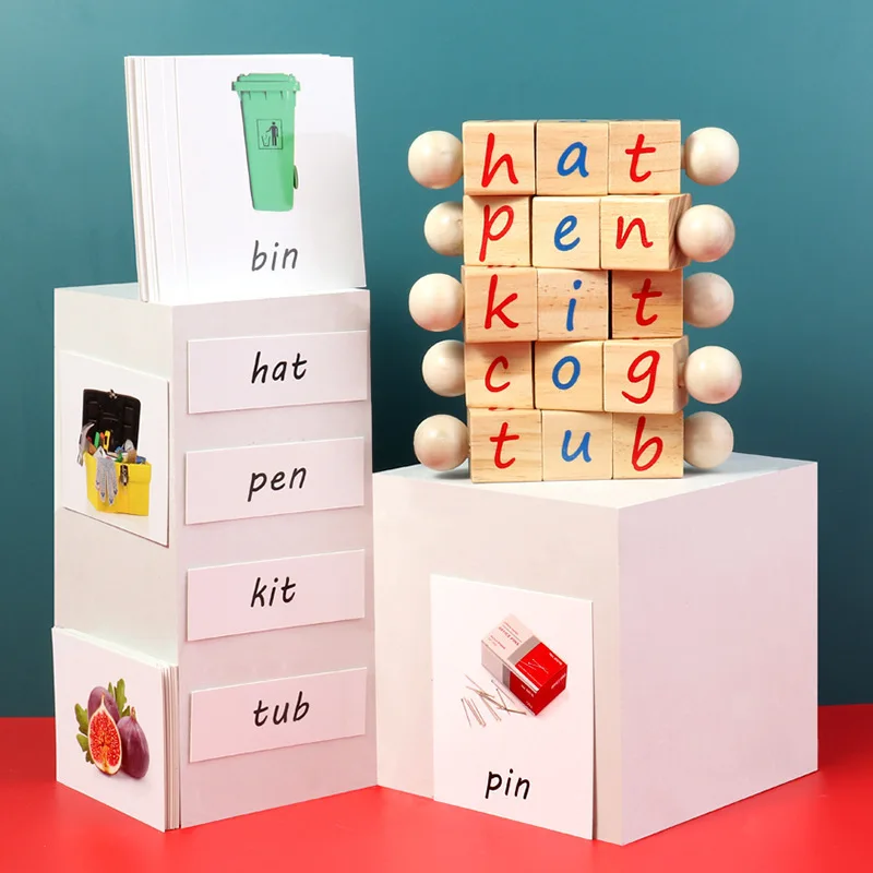 Montessori Pinyin Building Blocks Wooden Letter Word Spelling Practice CVC Cards Baby English Enlightenment Teaching Aids Toy
Montessori Pinyin Building Blocks Wooden Letter Word Spelling Practice CVC Cards Baby English Enlightenment Teaching Aids Toy