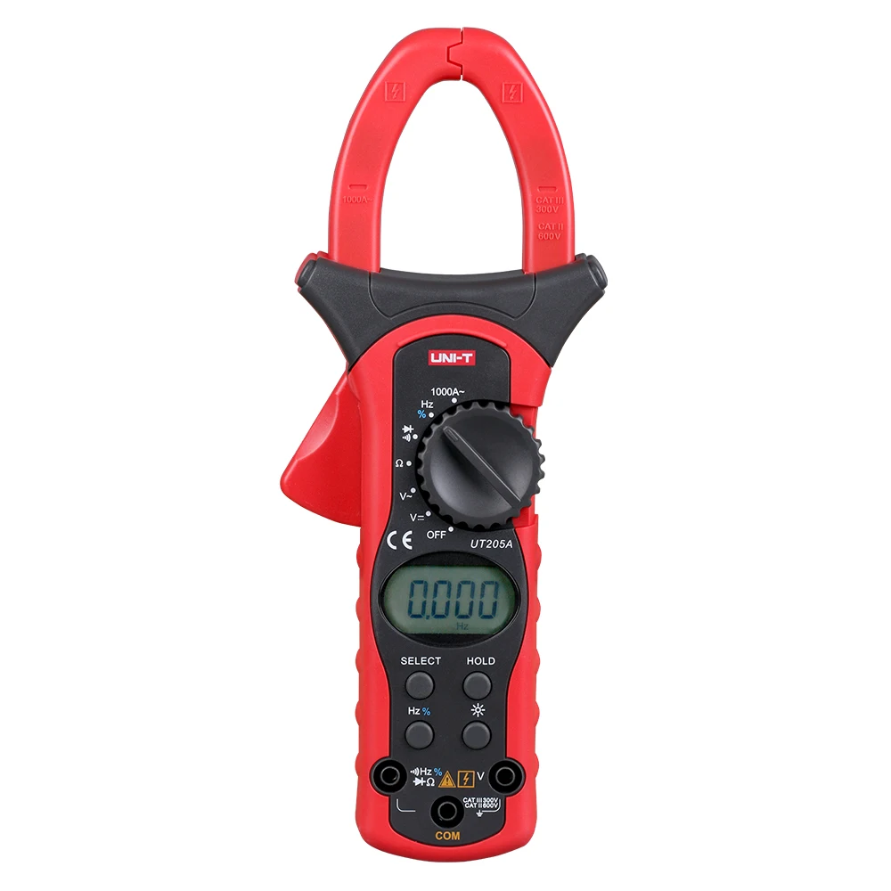 Uni-t UT205A Auto Range 1000A Digital Clamp Meters Voltage Meter with LCD Backlight Electrical Multimeter 4000 Counts
Uni-t UT205A Auto Range 1000A Digital Clamp Meters Voltage Meter with LCD Backlight Electrical Multimeter 4000 Counts