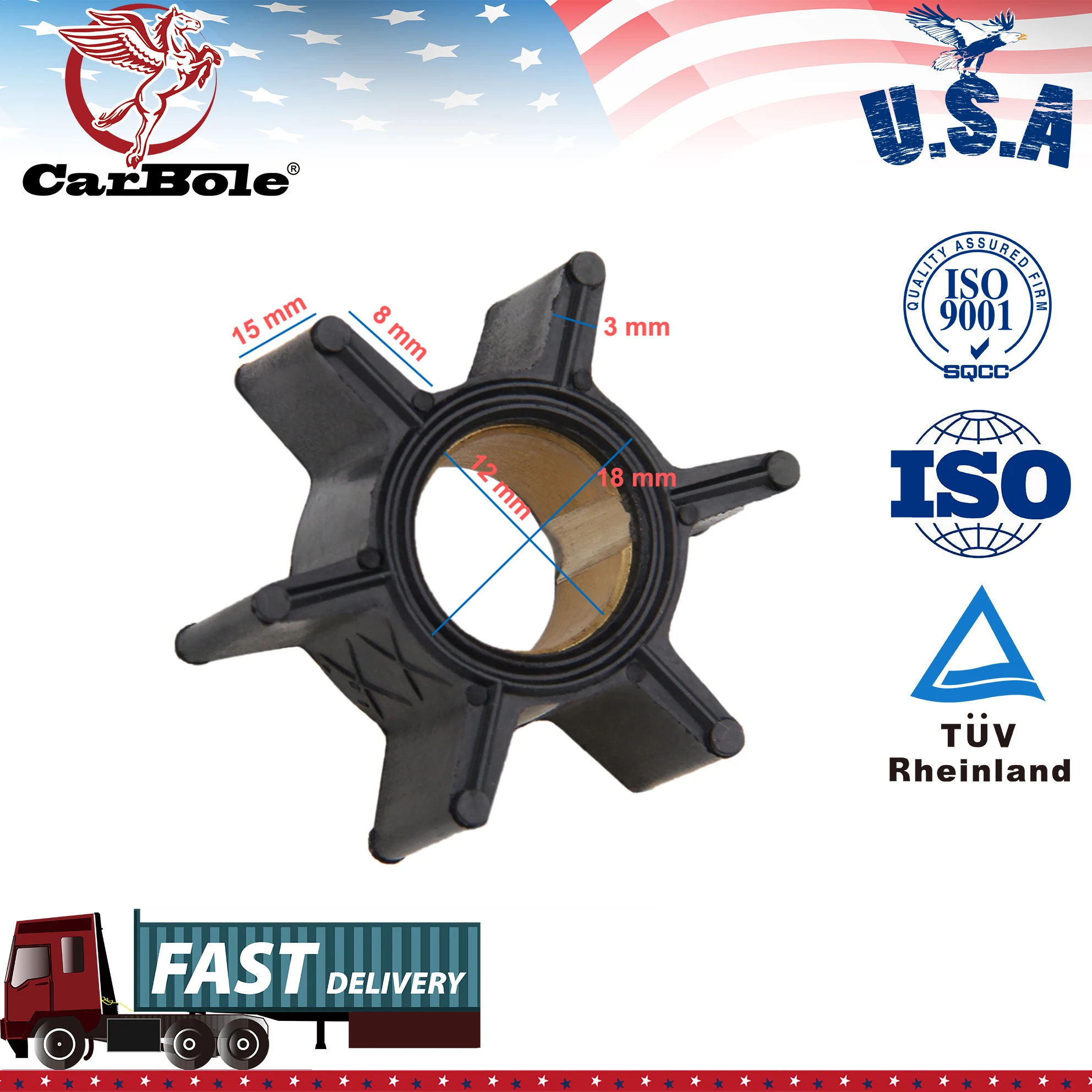 Durable Stable Convenient Outboard Motor Water Pump Impeller For Mercury Mariner 4-4.5-7.5-9.8HP 47-89981- 254468588478
Durable Stable Convenient Outboard Motor Water Pump Impeller For Mercury Mariner 4-4.5-7.5-9.8HP 47-89981- 254468588478