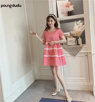 Poungdudu maternity pregnant women dress plaid pregnant dress Korean version of the maternity dress doll pregnant women shirt
Poungdudu maternity pregnant women dress plaid pregnant dress Korean version of the maternity dress doll pregnant women shirt