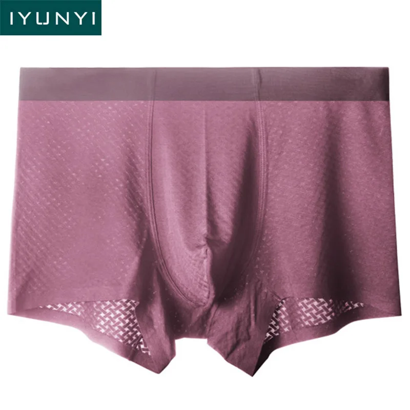 IYUNYI New Ice Silk Seamless Male Underwear Thin Traceless Jacquard Mens Boxer Shorts Transparent U Convex Cuecas Boxers
IYUNYI New Ice Silk Seamless Male Underwear Thin Traceless Jacquard Mens Boxer Shorts Transparent U Convex Cuecas Boxers