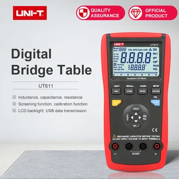 UNI-T UT611/UT612 LCR Digital Bridge Table Frequency/Resistance/Inductance/Capacitive Test Table Data Storage/Relative Mode
UNI-T UT611/UT612 LCR Digital Bridge Table Frequency/Resistance/Inductance/Capacitive Test Table Data Storage/Relative Mode