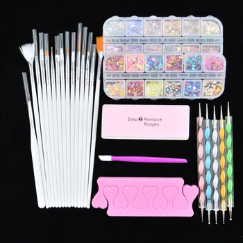 Cross Border Hot Selling Manicure Set Brush Embossing Pen Polishing Block Twelve Lattice Shimmering Powder Nail Sequins Ornament
Cross Border Hot Selling Manicure Set Brush Embossing Pen Polishing Block Twelve Lattice Shimmering Powder Nail Sequins Ornament