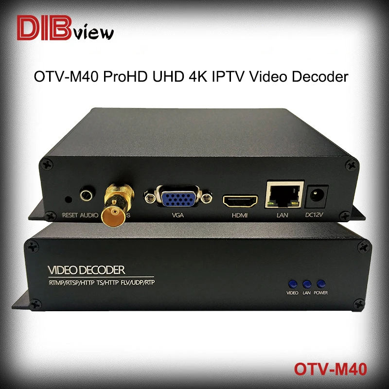 

OTV-M40 UHD 4K H.265 H.264 IPTV Video HDMI Facebook Youtube NDI RTMP RTSP HTTP UDP M3u8 HLS Live Media Streaming Video Decoder