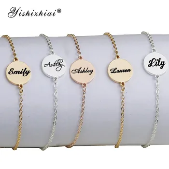 Dainty Custom Name Bracelet Stainless Steel Initial Charm Bracelets Women Personalized Jewelry Bridesmaid Gift
Dainty Custom Name Bracelet Stainless Steel Initial Charm Bracelets Women Personalized Jewelry Bridesmaid Gift