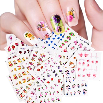 55PCS Mixed Floral Nail Stickers Set Temporary Tattoo Water Transfer Decals Slider DIY Decoration for Nail Art Polish CHBJC55-2
55PCS Mixed Floral Nail Stickers Set Temporary Tattoo Water Transfer Decals Slider DIY Decoration for Nail Art Polish CHBJC55-2