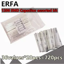 36values*20pcs=720pcs 1206 SMD Capacitor assorted kit 1pF~10uF 30pf 33pf 47pf 68pf Samples Kit electronic diy kit
36values*20pcs=720pcs 1206 SMD Capacitor assorted kit 1pF~10uF 30pf 33pf 47pf 68pf Samples Kit electronic diy kit