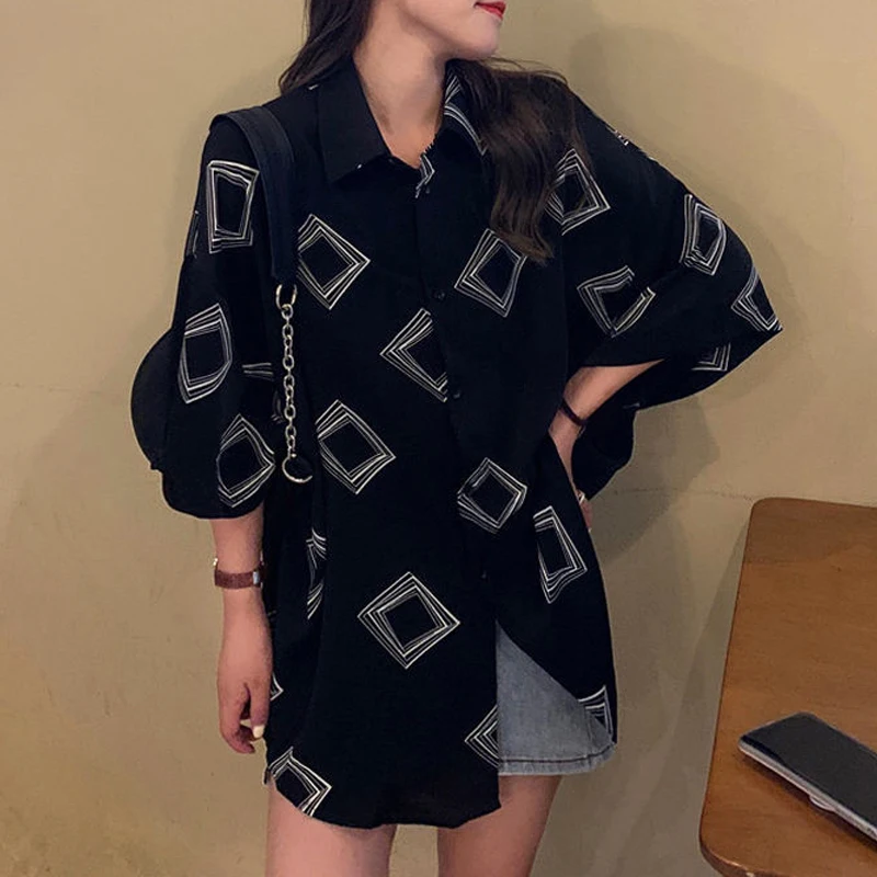 Blouse Women Chic Retro Chiffon Casual Stand Half Sleeve Button Loose Shirt Y2k Tops 2020 Autumn Women's Clothing
Blouse Women Chic Retro Chiffon Casual Stand Half Sleeve Button Loose Shirt Y2k Tops 2020 Autumn Women's Clothing