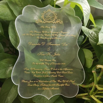 30pcs hot sale custom gold printing clear acrylic card with cut shape
30pcs hot sale custom gold printing clear acrylic card with cut shape