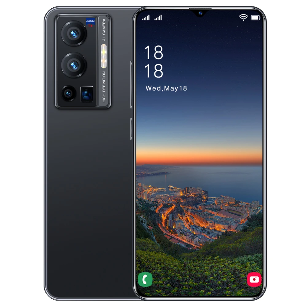 Новое поступление X70 pro + мобильный телефон Android 16 512G Deca Core HD выпадающий в воду